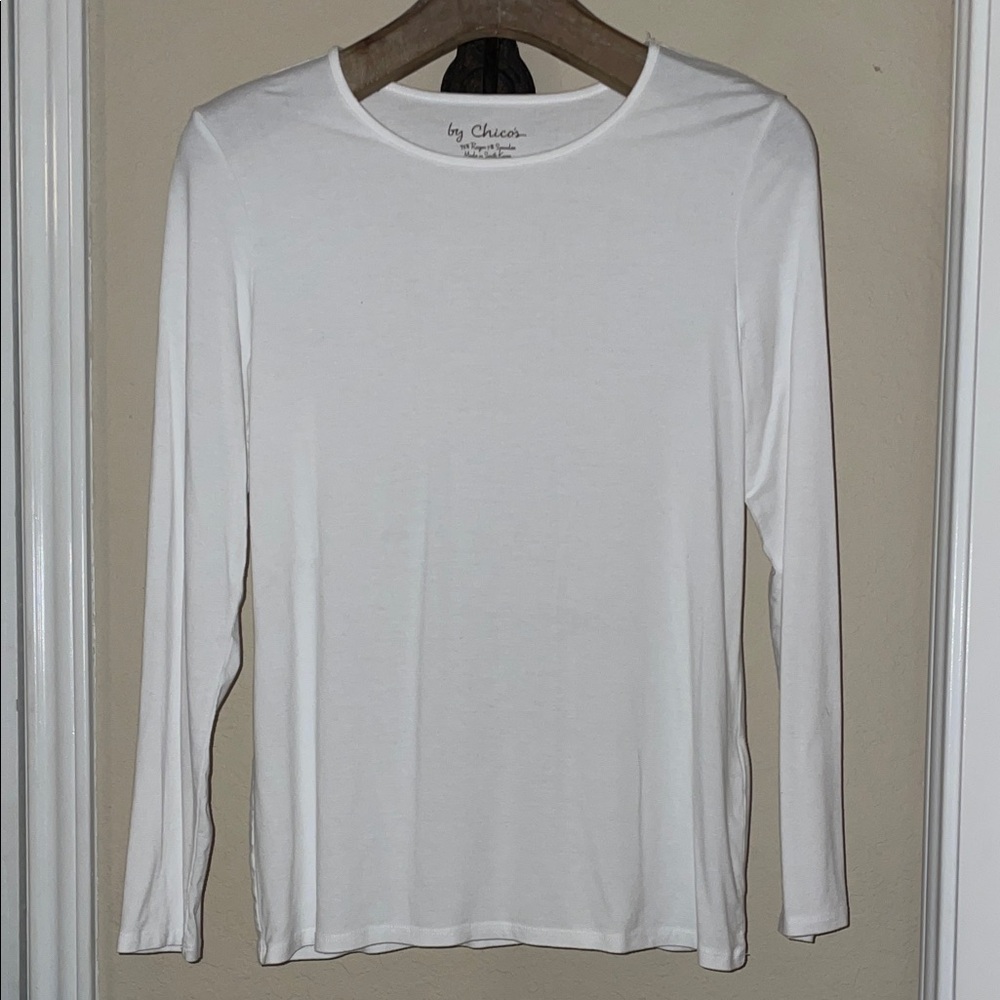 Chico's Classic White Long Sleeve Tee